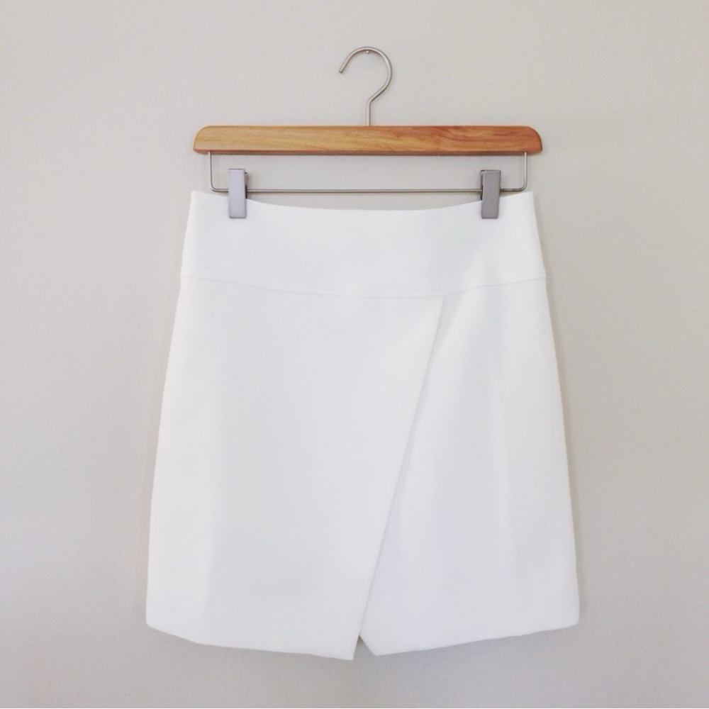 nwt jcrew off white cream wrap over skirt